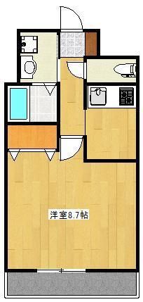 熊本市中央区新町のマンションの間取り