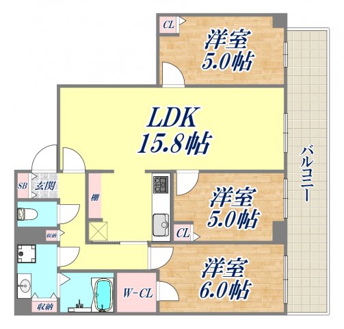 【神戸ハーバータワーの間取り】