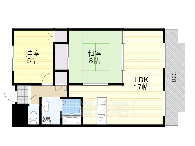 豊中市上新田のマンションの間取り