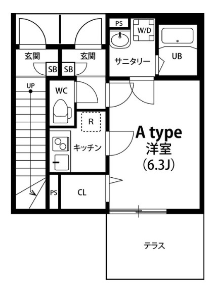 府中市住吉町のアパートの間取り