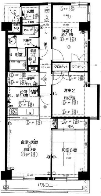 藤和川越コープの間取り