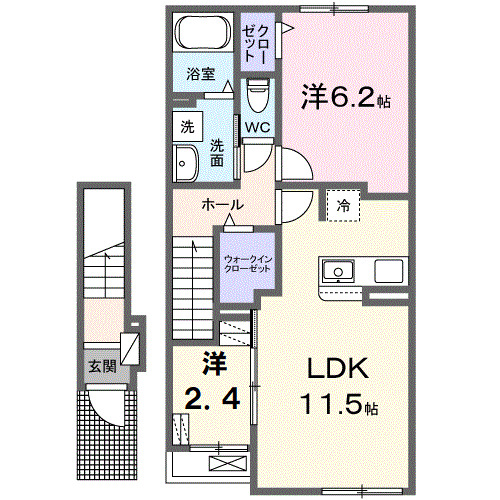 リアン　ヴェールの間取り