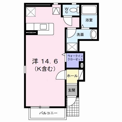 北九州市小倉南区葛原本町のアパートの間取り