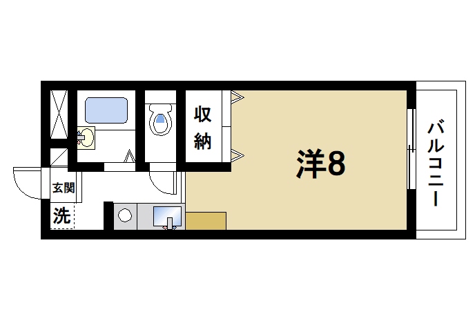 天理市東井戸堂町のマンションの間取り