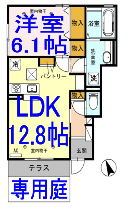 エールリヴェールＣの間取り