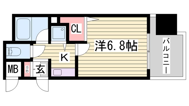 エスリード三宮フラワーロードの間取り