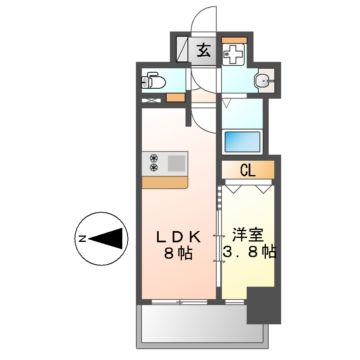 プレサンス名古屋駅ゲートの間取り