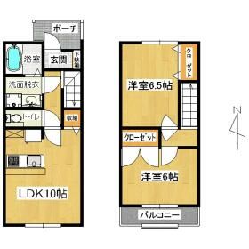 本庄市東富田のアパートの間取り