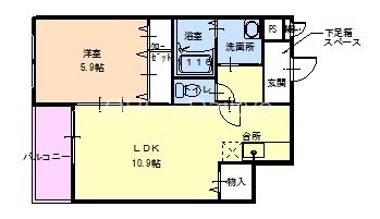 【ブリス弓削Ｂ棟の間取り】