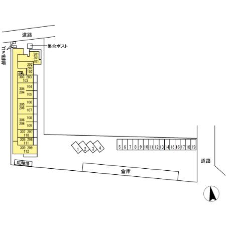 【広島市安芸区船越のアパートの駐車場】