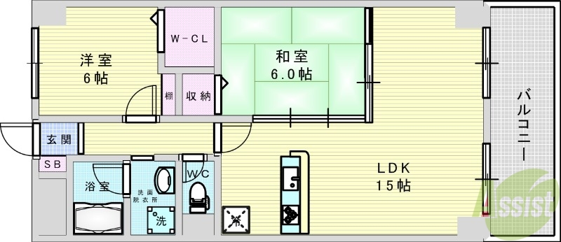 北大阪ハイツの間取り