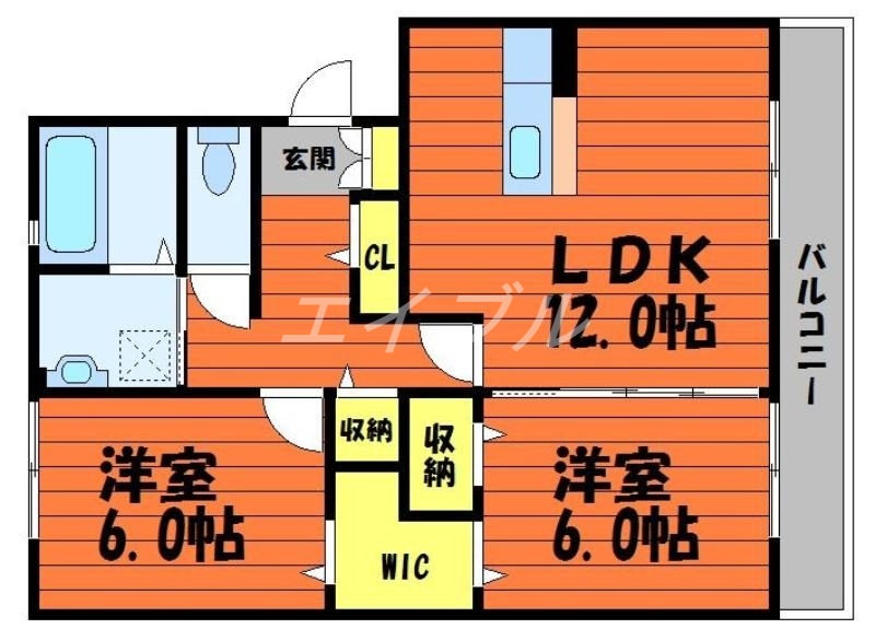 プラシード三宅の間取り