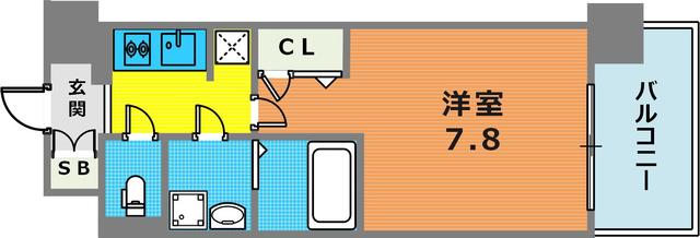 エスリード神戸三宮ノースゲートの間取り