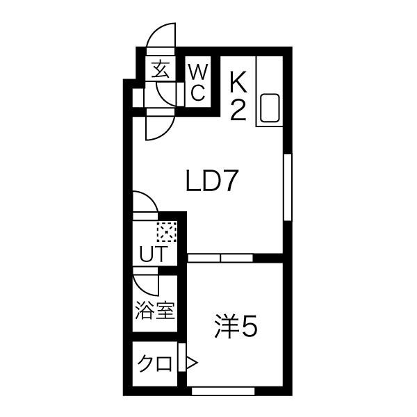 札幌市中央区南五条西のマンションの間取り