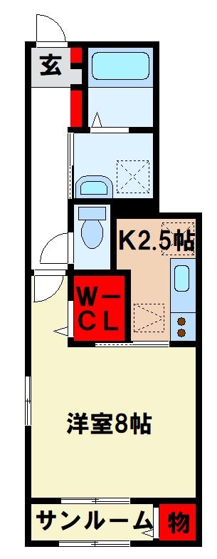 小郡市小郡のアパートの間取り