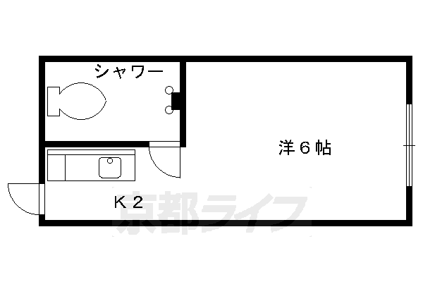 京都市北区上賀茂津ノ国町のマンションの間取り