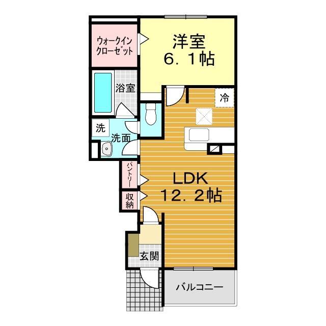 下関市富任町のアパートの間取り