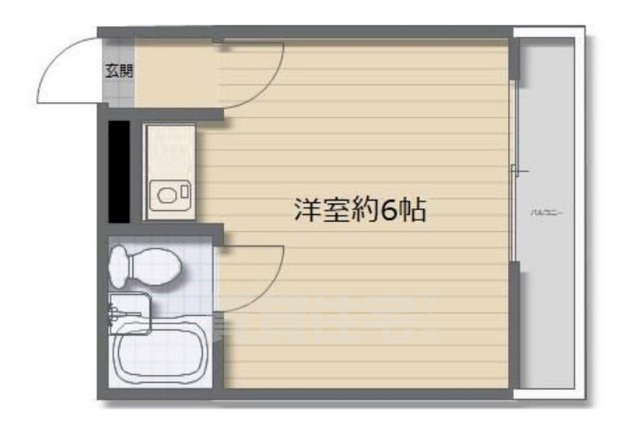 大阪市住吉区上住吉のマンションの間取り