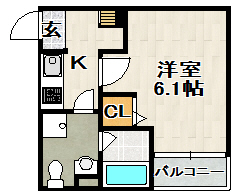 ロワジール宝塚の間取り