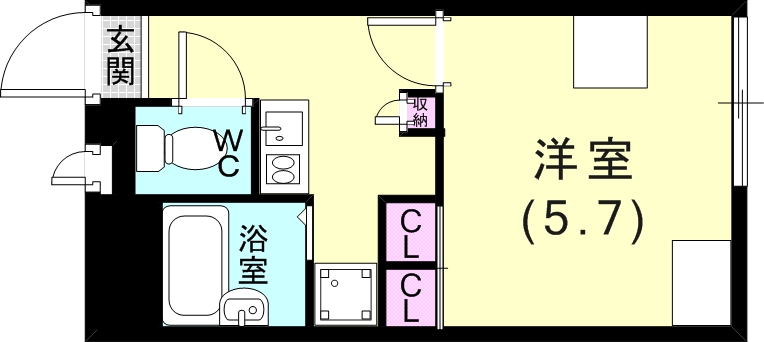 レオパレス楠谷の間取り