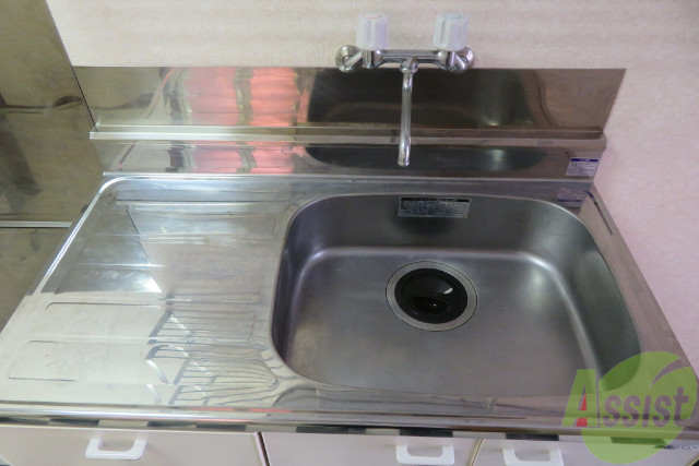 洗面設備　キッチンと共用です。助かりまくりだー。