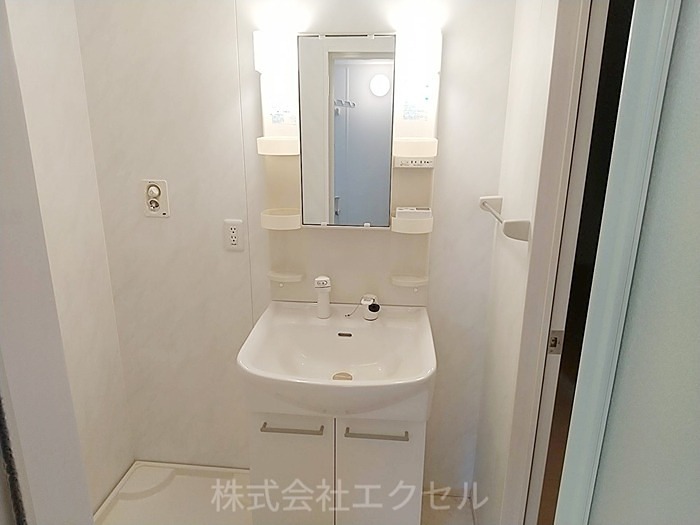 洗面設備　シャワー付き洗面台です。