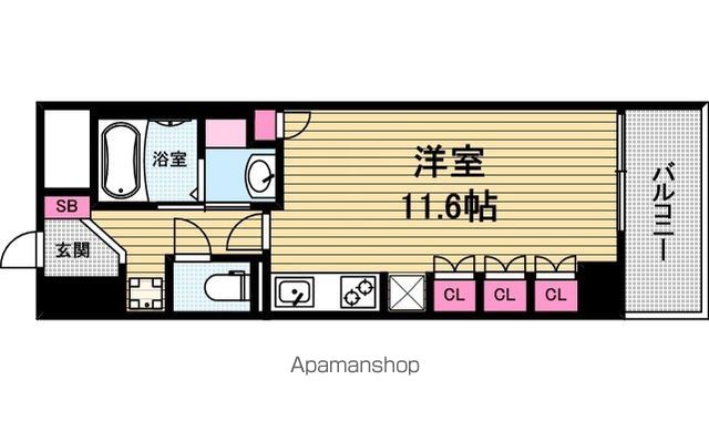 ルネフラッツ谷町四丁目の間取り写真