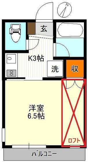 京急本線 大森町駅 徒歩18分 2階建 築27年の間取り写真