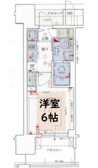 エステムプラザ心斎橋EASTIVブランディアの間取り写真