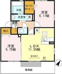 名鉄常滑線 朝倉駅 徒歩6分 2階建 築17年の間取り写真