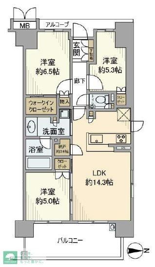 ジオ杉並高井戸の間取り写真