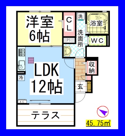 ＤＬ　メープルハイツ[D-ROOM]の間取り