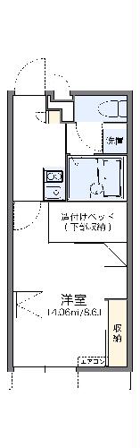 レオパレステイルザウエストの間取り