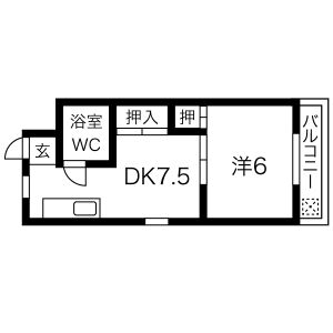 【ヴィラ本山2の間取り】