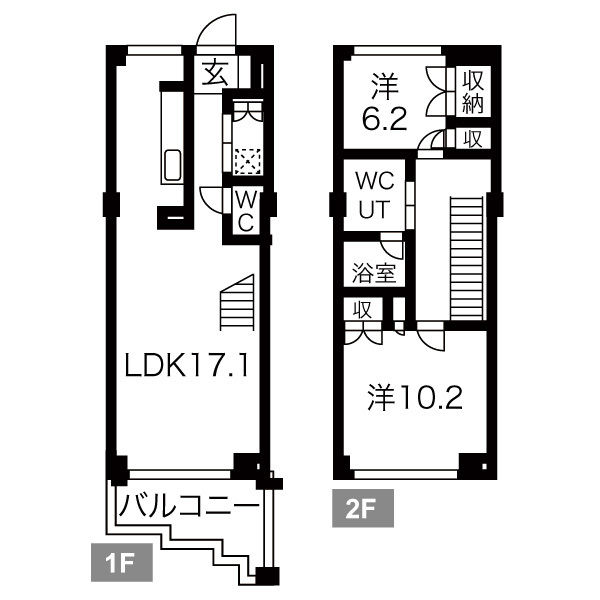 名古屋市千種区御棚町のマンションの間取り