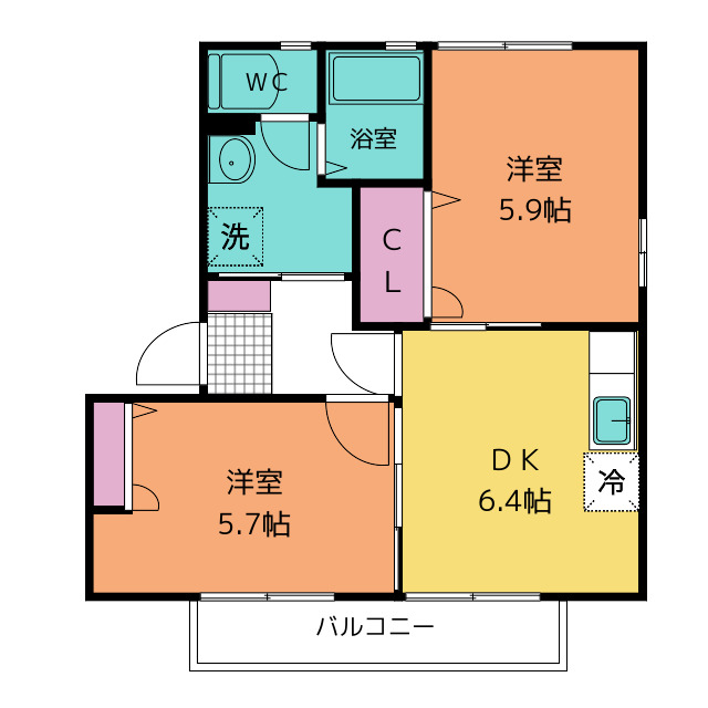 シリウスハイム　Ｂの間取り