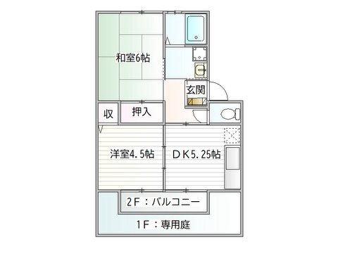 たつの市揖西町小神のアパートの間取り