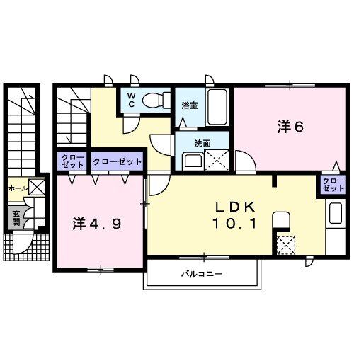 広島県尾道市西藤町（アパート）の賃貸物件の間取り