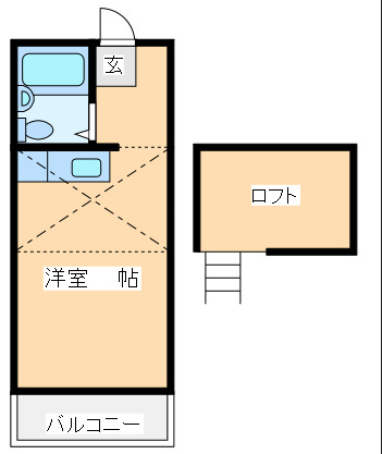 横浜市鶴見区上末吉のアパートの間取り