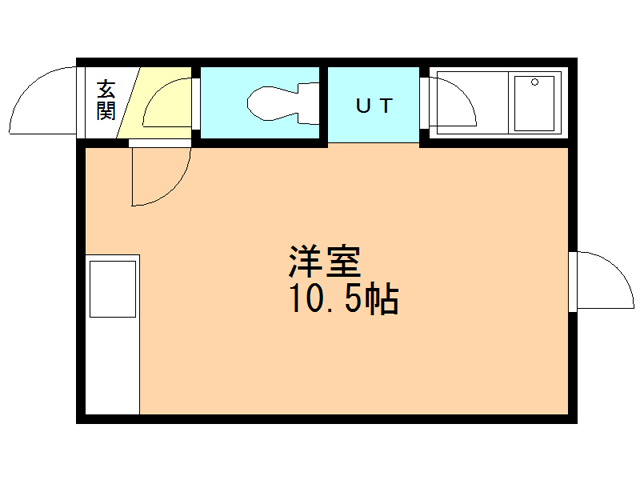 函館市柏木町のアパートの間取り