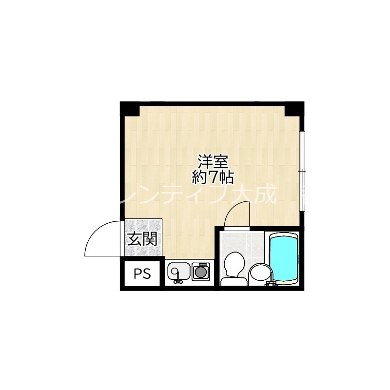 大阪市城東区成育のマンションの間取り