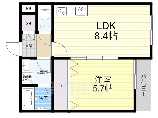 豊中市利倉東のアパートの間取り