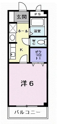 高松市一宮町のアパートの間取り