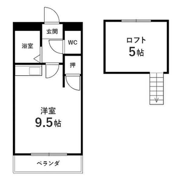 【高浜市論地町のアパートの間取り】