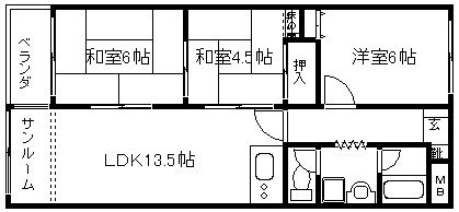 【カストルム洛北の間取り】