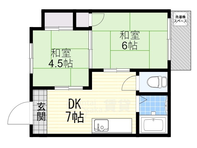 大阪市都島区都島北通のマンションの間取り