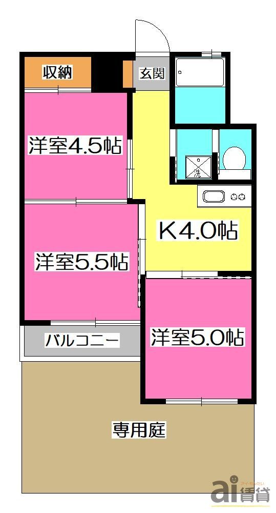 新所沢第一コーポラスの間取り