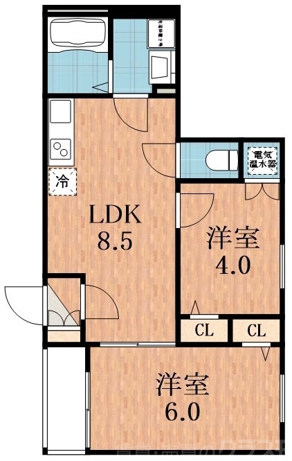 大阪市東住吉区鷹合のアパートの間取り