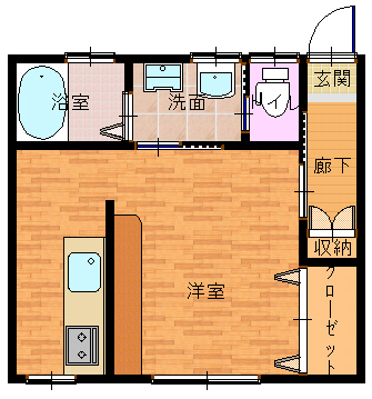 ドエルコート　酒田市ゆたか2丁目の間取り