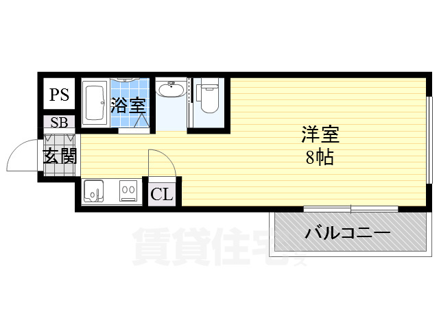 大阪市北区本庄東のマンションの間取り